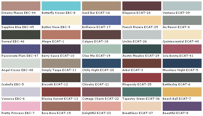 Behr Stucco Paint Color Chart