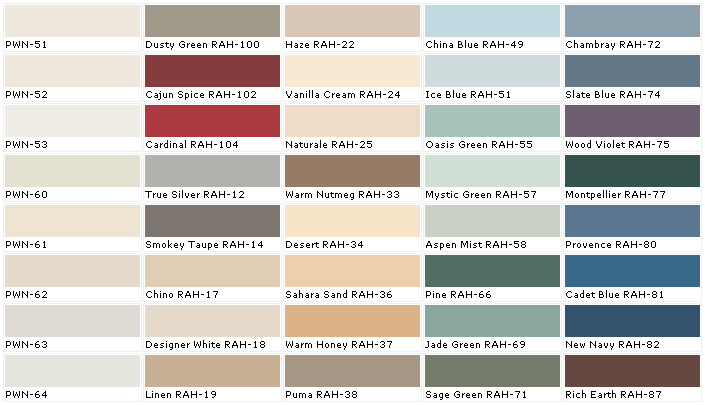 Where can you find Jade color chart?