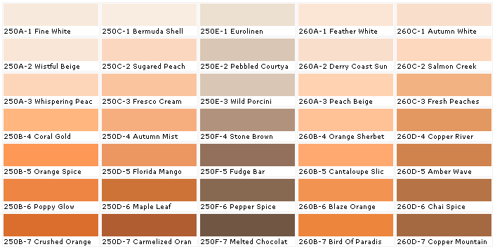 Behr Exterior Color Chart