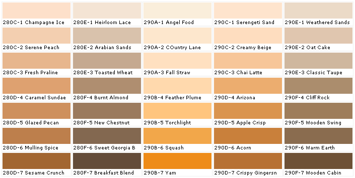 Interior Color Chart