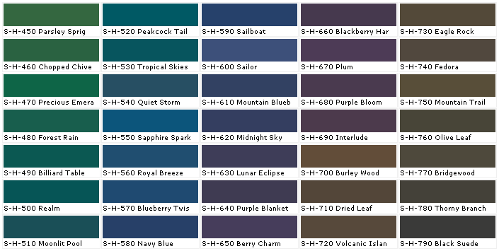 Behr Blue Paint Color Chart