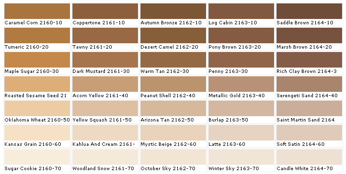 Benjamin Moore Paint Color Chart