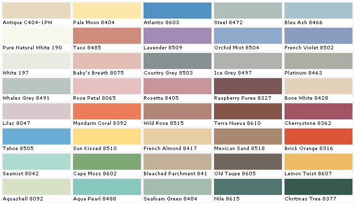 behr paint color names