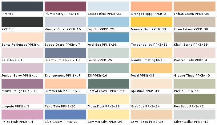 Behr Paints Colors Paint Interior Chart Chip Sample Swatch Palette Color Charts Exterior Wall - Behr Premium Paint Color Chart
