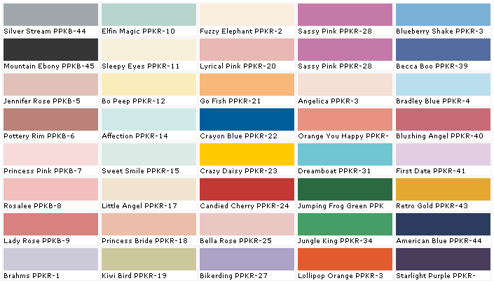 Behr Paints Colors Paint Interior Chart Chip Sample Swatch Palette Color Charts Exterior Wall - Behr Marquee Paint Color List