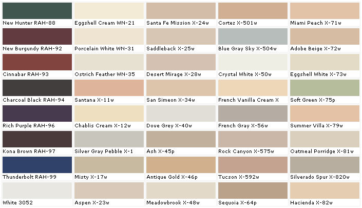 Behr Paints Colors Paint Interior Chart Chip Sample Swatch Palette Color Charts Exterior Wall - Adobe Brown Paint Color Palette