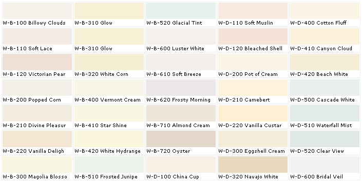 Behr Paint Samples Colors Interior Paints House Chart Chip Sample Swatch Palette Color Charts Exterior Wall - Behr Paint Color Chart White