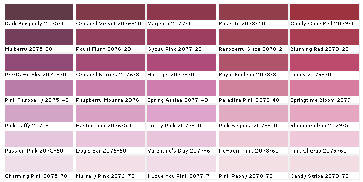Dark Pink Color Chart