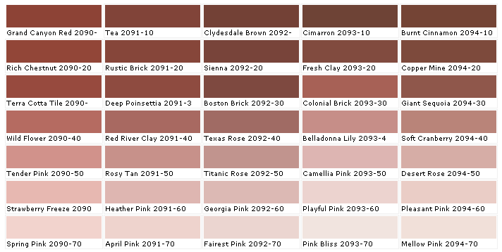 Mine Tan Color Chart