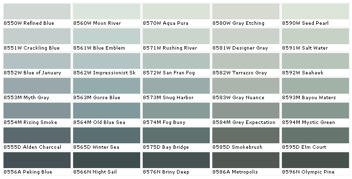 Shades Of Grey Paint Chart