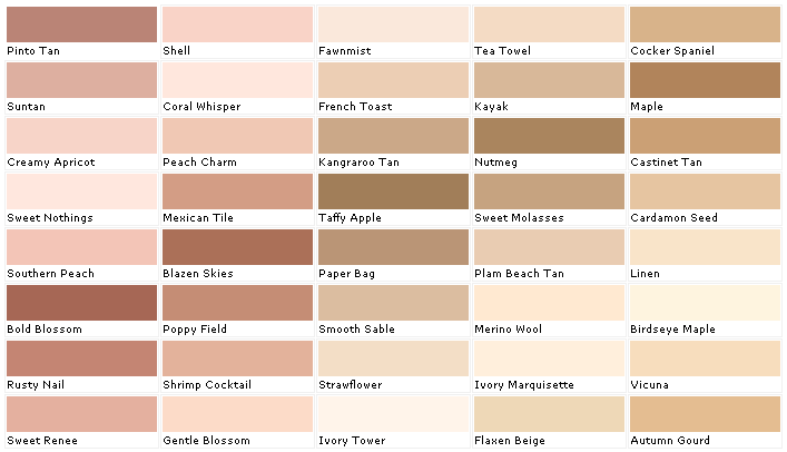 Exterior Paint Color Chart