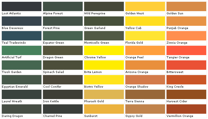 Ab Martin Color Chart