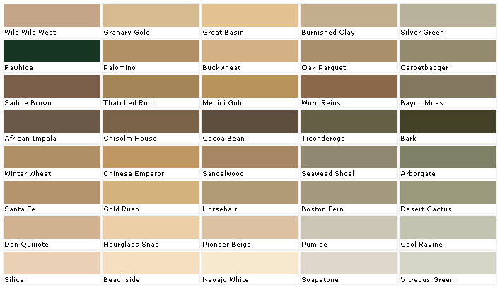 Palomino Color Chart