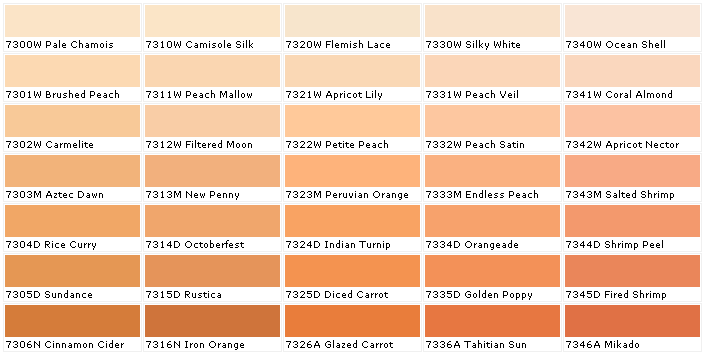 Monarch Paint Color Chart