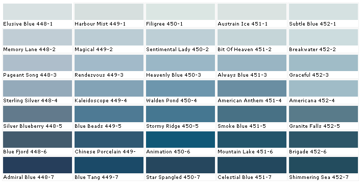 Sterling Paint Color Chart