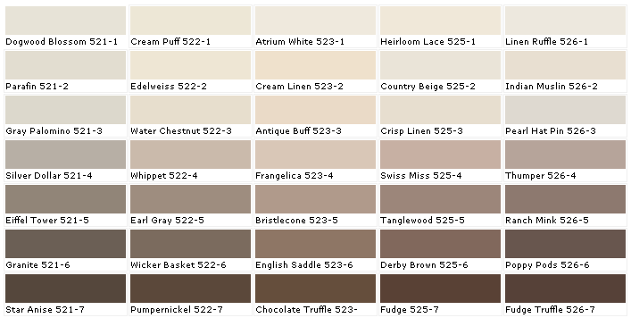 Lowes Interior Paint Color Chart