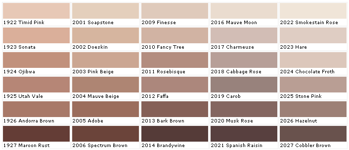 Brown Color Chart