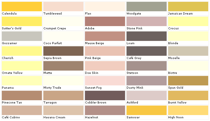 Pratt And Lambert Colors House Paint Color Chart Chip Sample 