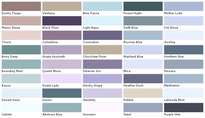 Pratt And Lambert Paint Colors Chart