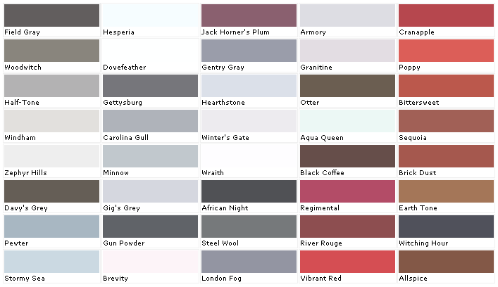 Color Chart Grey