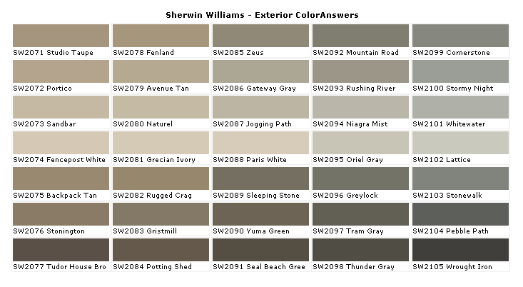Sherwin Williams Paints Colors Paint Coloranswers House Chart Chip Sample Swatch Palette Color Charts Exterior Interior Wall Answers - Stonington Paint Color Sherwin Williams