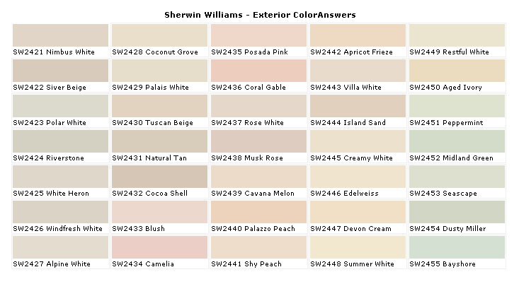 Sherwin Williams Paints Colors Paint Coloranswers House Chart Chip Sample Swatch Palette Color Charts Exterior Interior Wall Answers - Sherwin Williams Paint Colours Chart