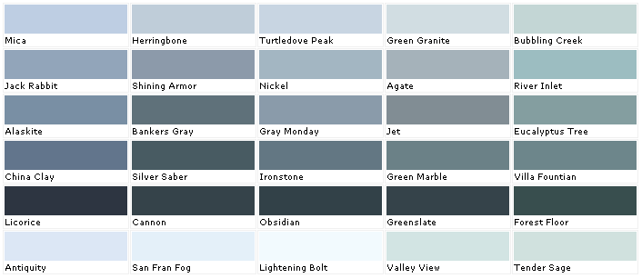 Lowes paint outlet color palette